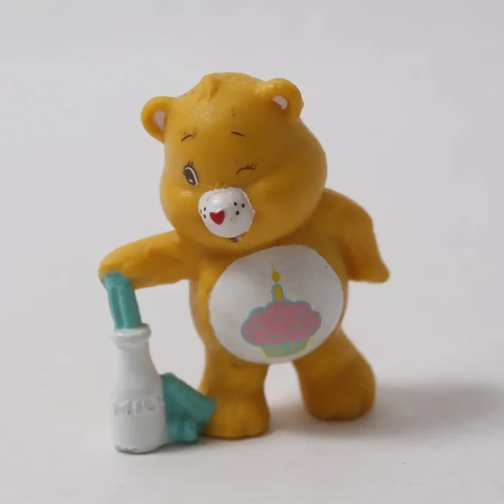 1984 Care Bears Birthday Bear w Milk Bottle Vintage Figurine ~ 260817-WH 1193